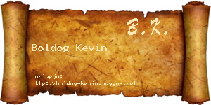 Boldog Kevin névjegykártya